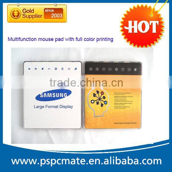 Promotional gift multifunction LED webkey mouse mat with usb hub