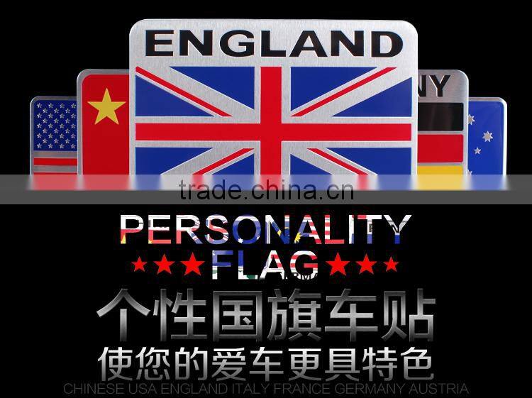 England Britain UK Flag Rectang Racer Rear Emblem Badge Motor Sport Sticker Car