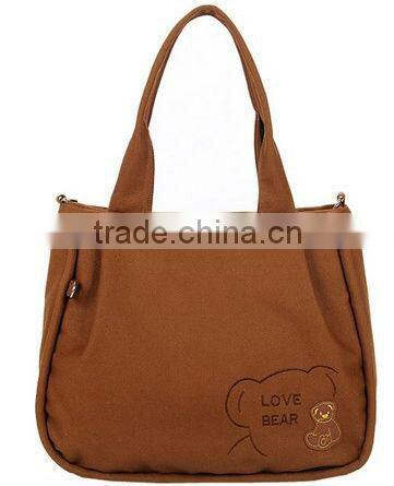 2013 New leisure and fashion canvas bag, elegant canvas tote bag