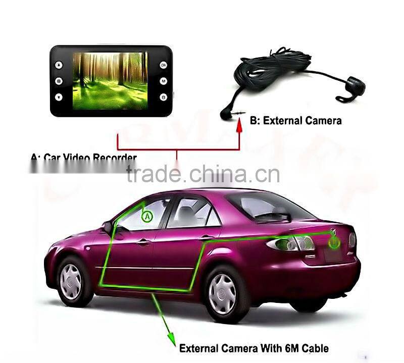 2014 Carmaxer OEM PIP HD Dual Camera car black box with backup camera