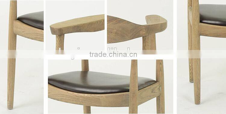 Kennedy President ASH Arm antique chair/ Hans J Wegner Round chair With beautiful Wood Grain(CH-333)