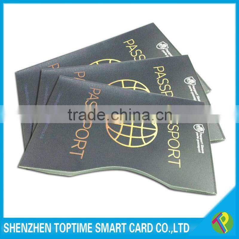 142x100mm custom rfid passport holder with aluminum foil paper
