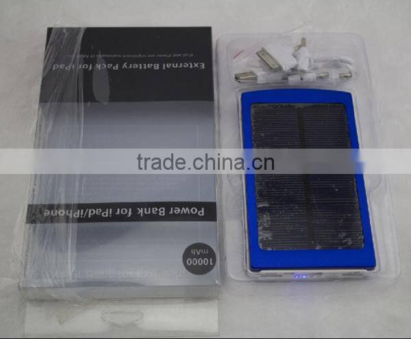 2015 Factory Price High Quality New Solar Power Bank Charger Products Distributor Slim Solar Power Bank 10000mah