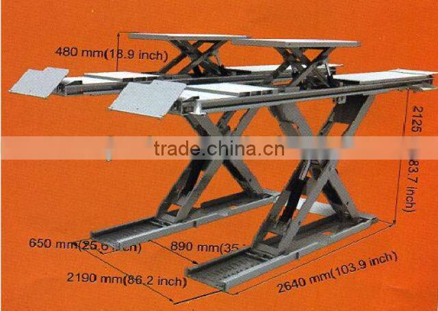 Inground Hydraulic Mobile Scissor Car Lift ramp 5ton (Mid Rise)