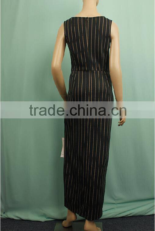 2016 sleeveless knitted fabric ladies slimming maxi long winter new dress