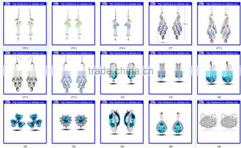 China Jewelry 925 Sterling Silver Freshwater Rice Shape Wedding Earrings Pearl