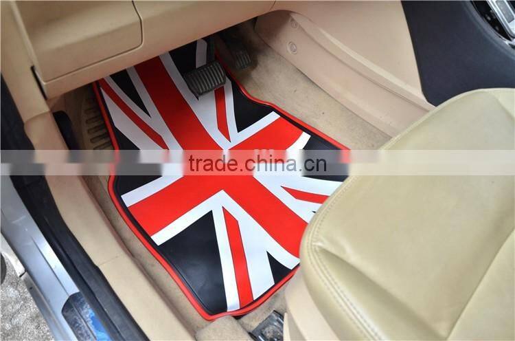 Everlasting Car Auto Carpet - Plush Pile 4/5 Piece Red national flag Floor Mats