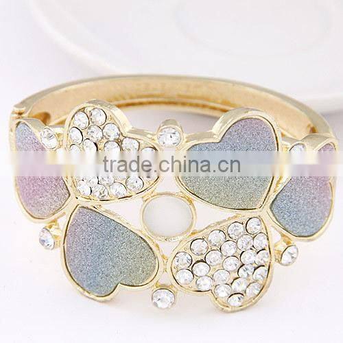 In stock marvelous gorgeous delicate butterfly bracelet, crystal bracelet, crystals open end bangle bracelet