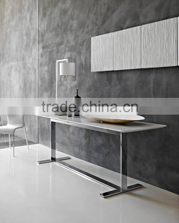2016 Hanm popular modern stainless steel table bases funriture dining table