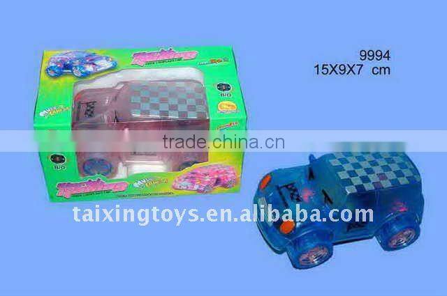 RC transparent car with light and music