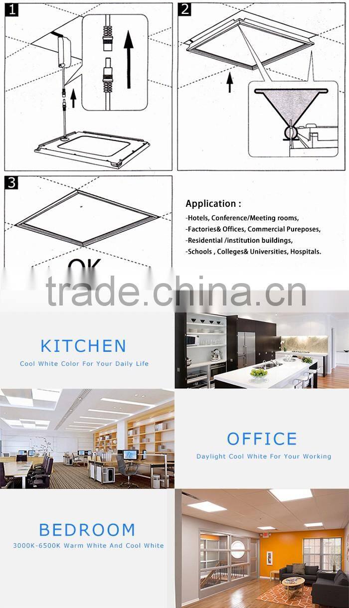 3000K-6500K 10W LED Integrated Ceiling Panel Light 10W Square 296*296*10mm AC85V-268V LED Ceiling Panel Light