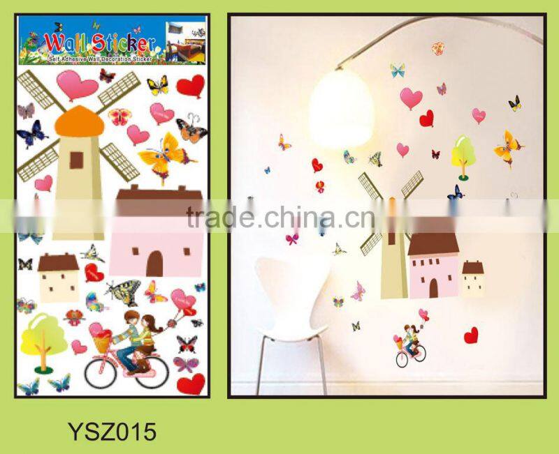 Eco-friendly non-toxic kids room decoration removable pvc 3d wall sticker