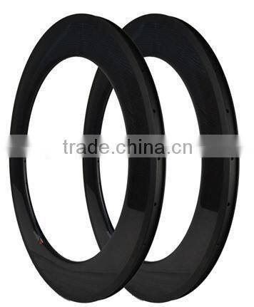 2015 700C 88mm clincher wide U Shape carbon rims 25mm width carbon rims for Road and Track bike 3K UD 12K