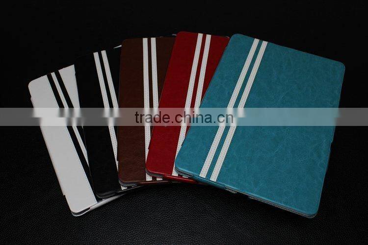 new stripe case for ipad air/for ipad 5 leather case with stand