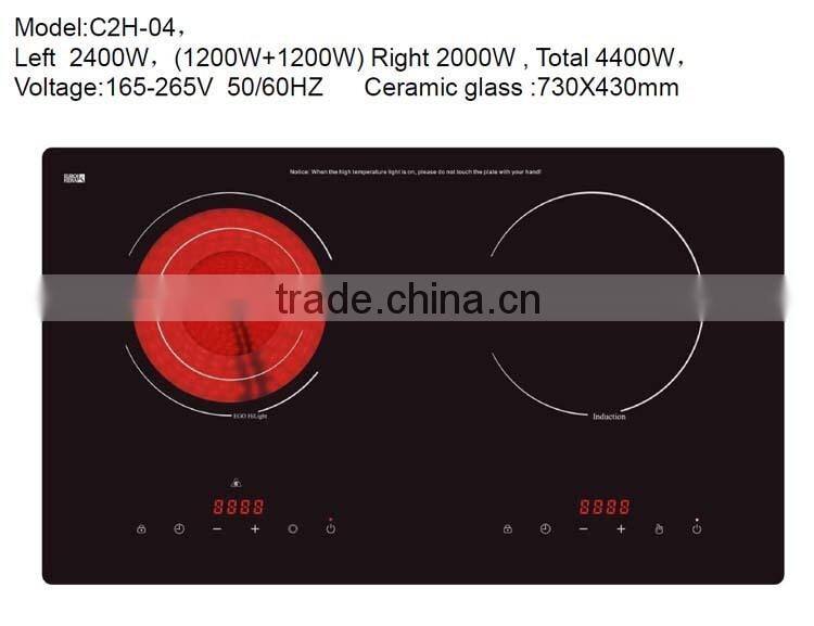 touch sensor ceramic and induction hob home appliances