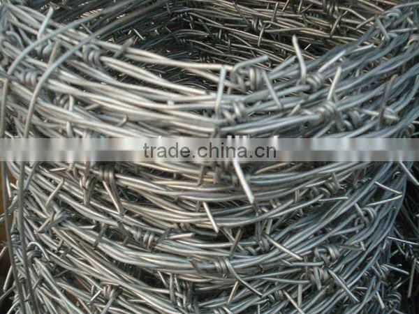 ISO9001 factory galvanized barbed wire