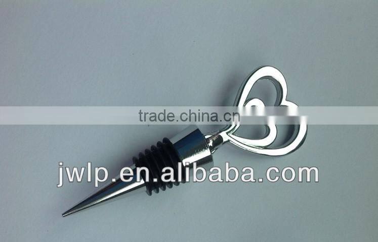 Double hearts wine bottle stopper