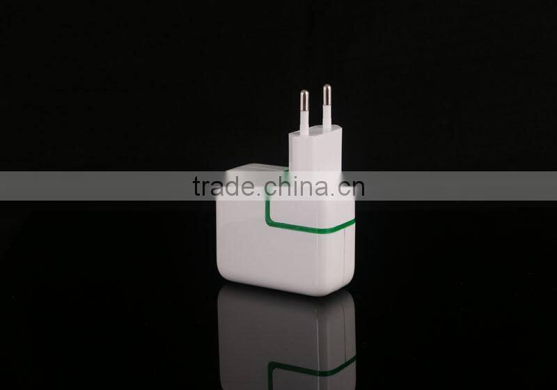 2-Port 5V/2A Compact USB Wall Charger/Portable Charger All-In-One Travel Charger for iPhone, iPad, iPod, Smartphones, 5V Tablets