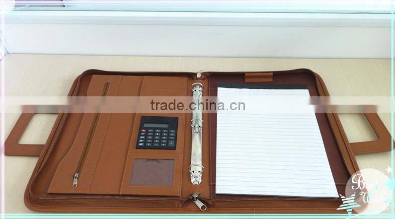 Most fashional leather manager folder,leather portfolio