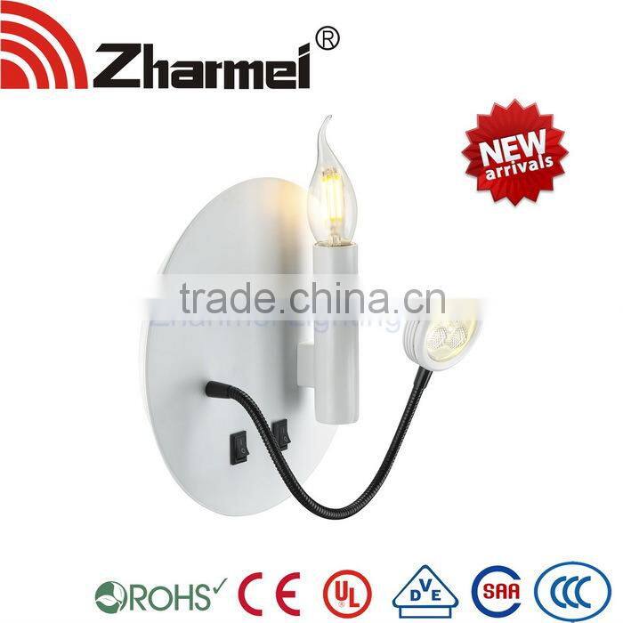Square fabric Modern E14+LED Wall Lamp,bedside lamp