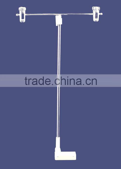 Height Adjustable Supermarket Advertising Clip Display