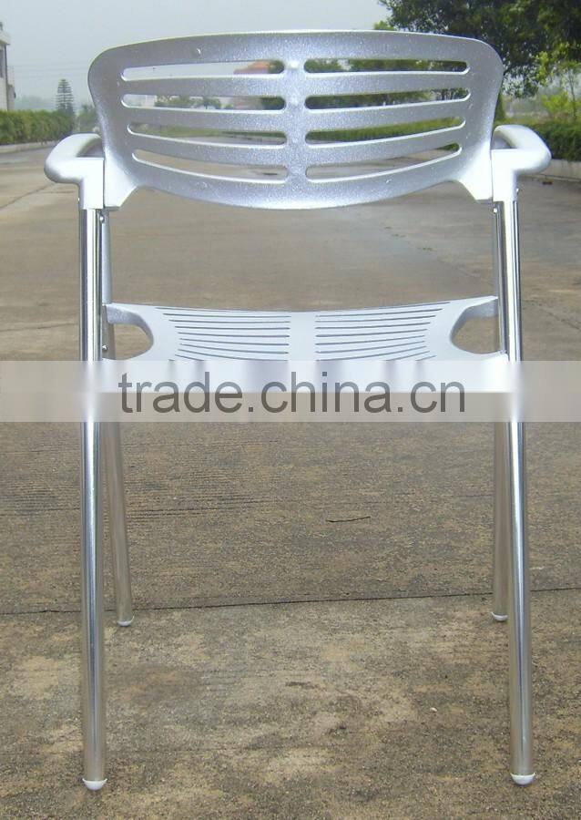 outdoor morden aluminum furniture stacking armchair YC023