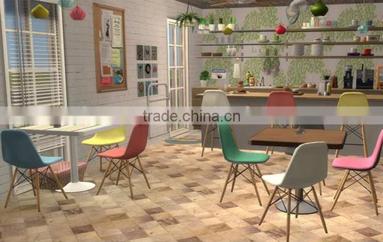 leather side chair/wood leg dining room chair