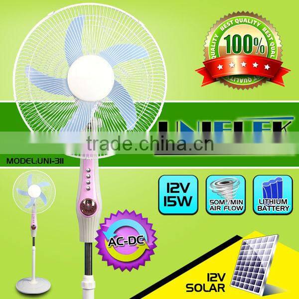 home emergency use 16 inch standing fan solar energy fan high quality stand fan