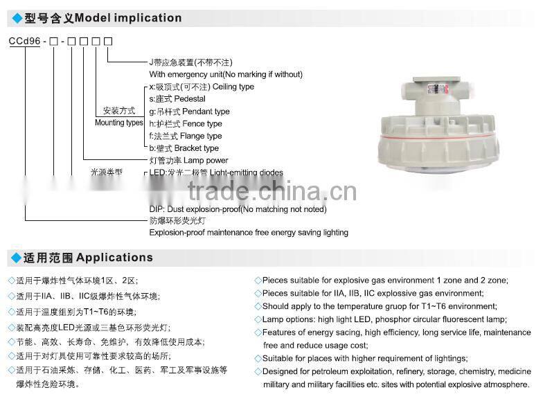 Explosion-proof circular fluorescent lamp high quality