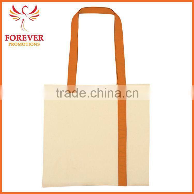 Wholesale Promos Gifts 5 OZ. Canvas Striped Economy Shopper Tote Bag