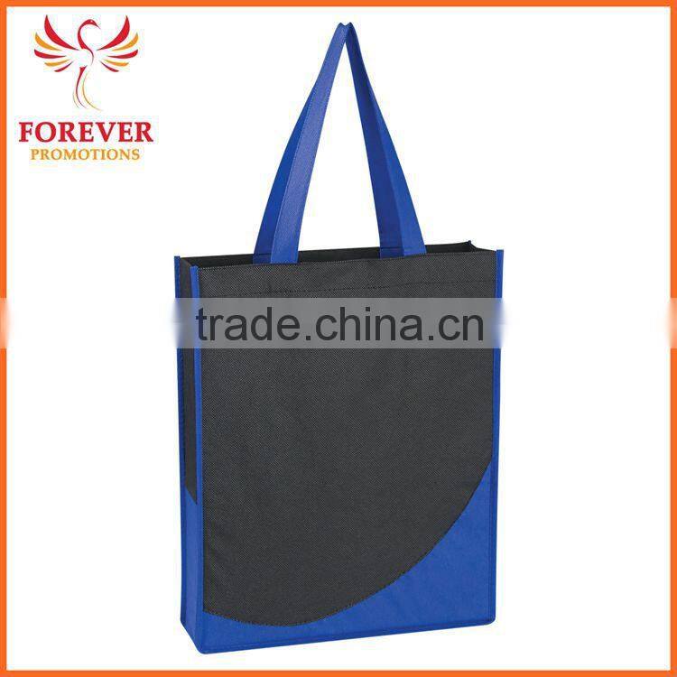 Promotional Non-woven Tote Shopper Bag With Accent Trim and Handles