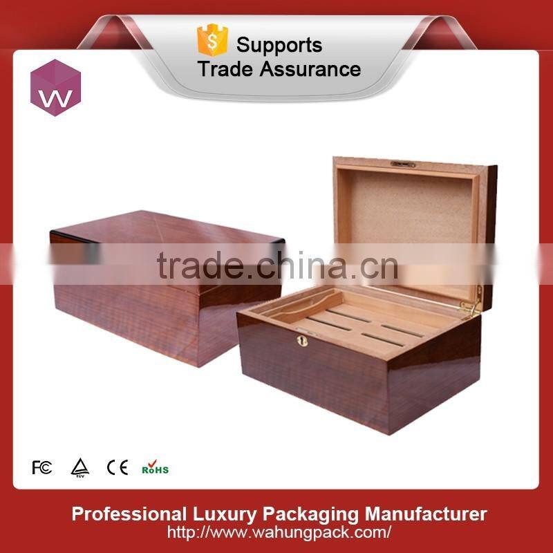 Customized cigar boxes locking wooden box for cigar wholesale