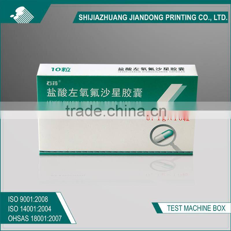 Printed paper pill box for tablet