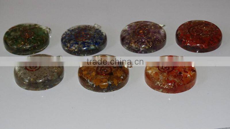 Agate Stone Om Heart Pendent : Wholesale Gemstone