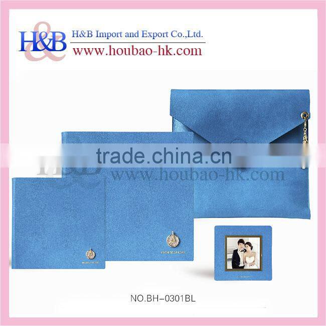 H&B hot sales 12*12 leather cover wallet size photo album