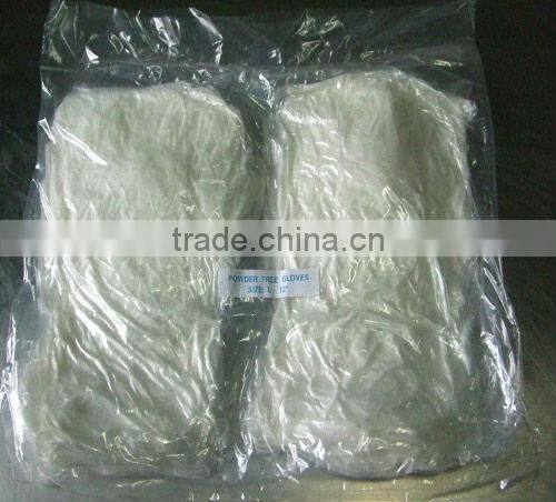 disposable yellow vinyl glove/clear and blue vinyl glove