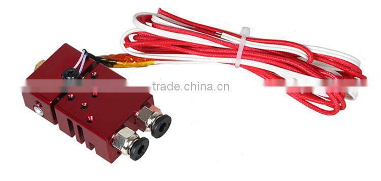 3D Printer ABS Filament Extruder For 3D Printing Parts E3D Cyclops 2 In 1 Out Hotend Extruder Machine