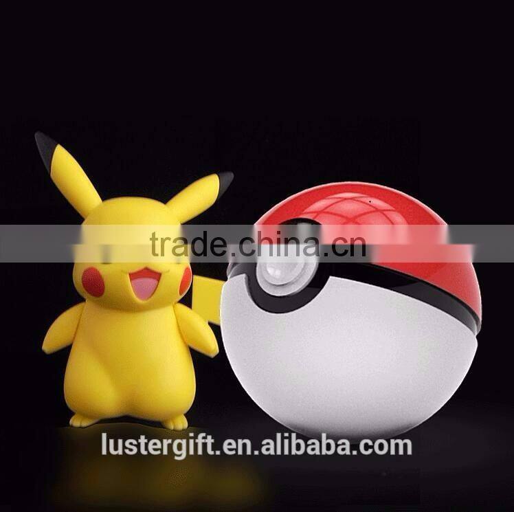 2016 Hot New Products Cartoon with LED Light Poke Ball Pokeball Pokemon Go Power Bank Charger