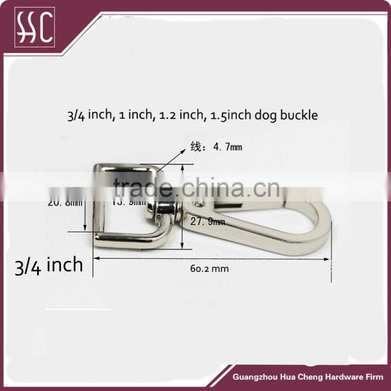 High quality bag hardware suitcase parts 3/4",1",1.2",1.5" dog buckles