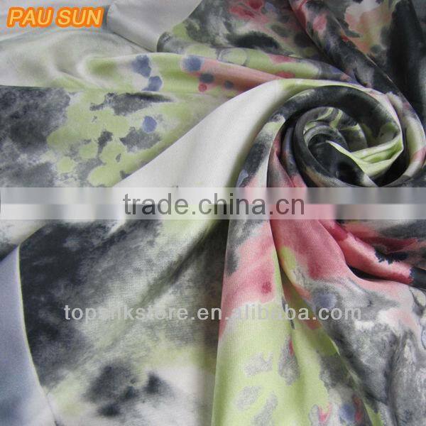 printed square chinese silk scarf