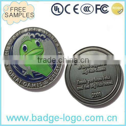 custom nickel bronze plating metal coin