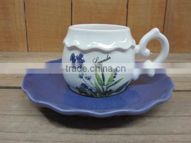 New lavender design ceramic butter dishes