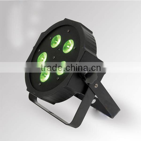wireless control RGBW 5pcs led flat par stage light