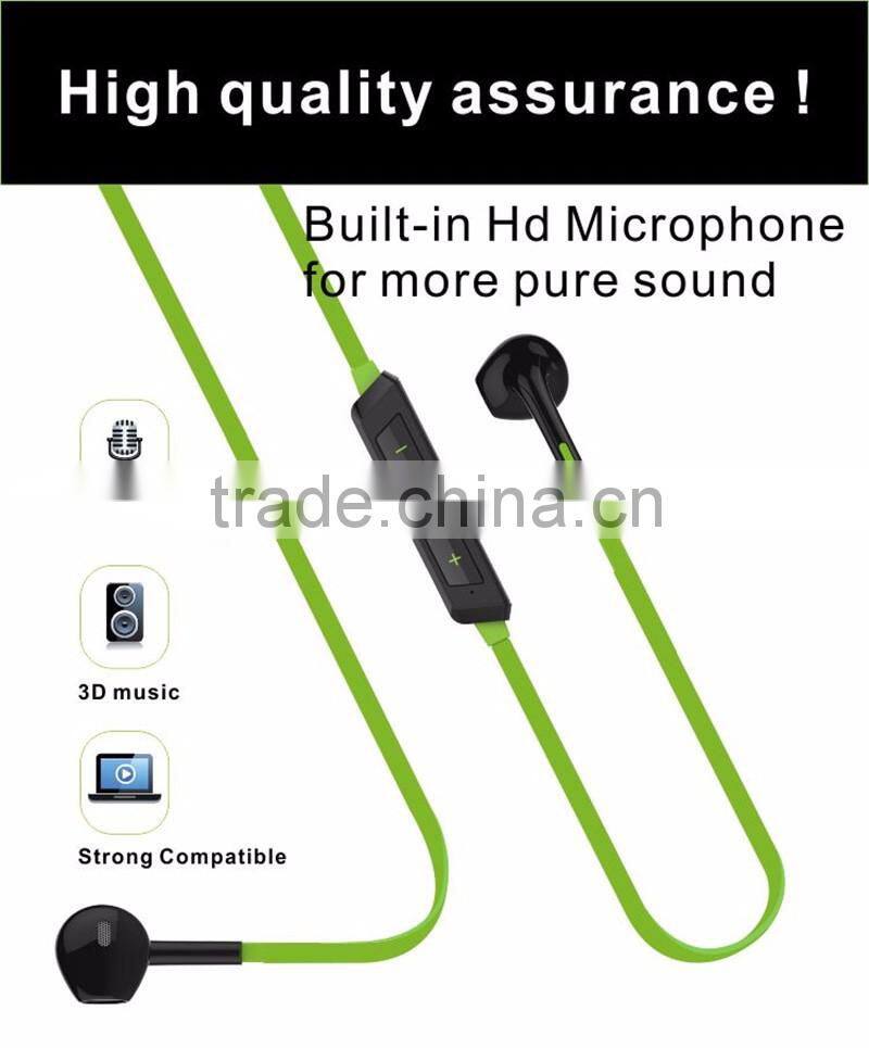 Best stylish sport bluetooth earphone V4.1 noise cancelling stereo wireless bluetooth headset for Iphone/ Xiaomi/ Huawei
