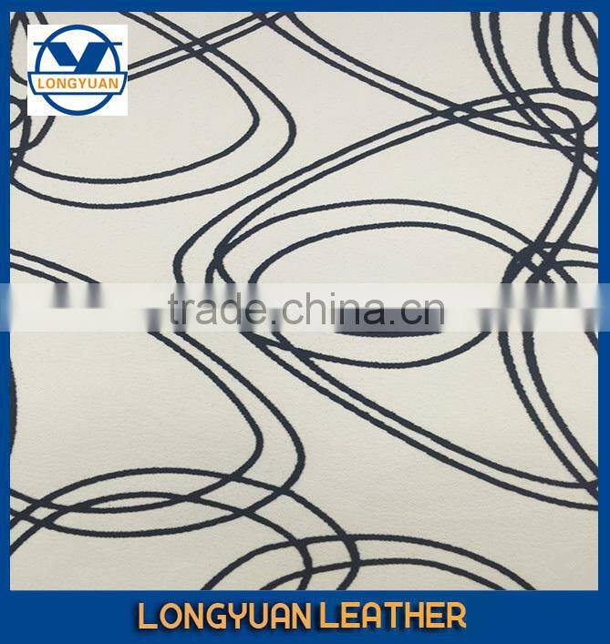 Embossed with Flocking sofa pu leather and for chair/decoration/wallpaper leather furniture