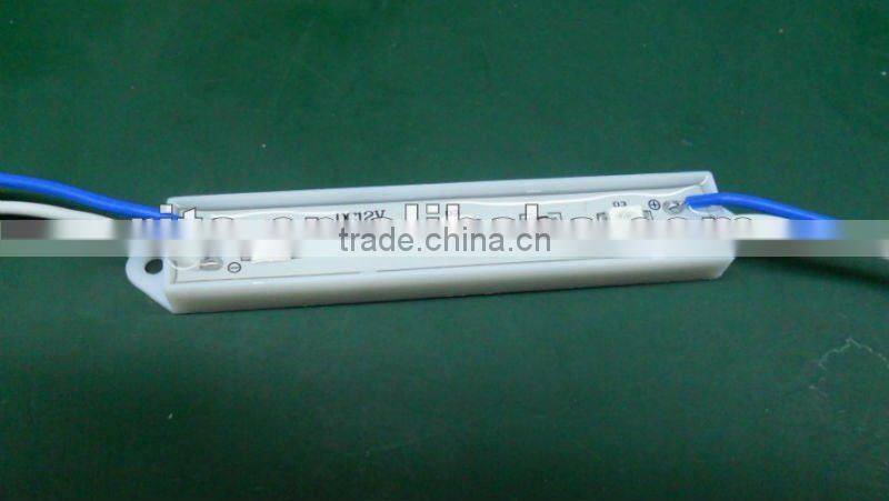 3pcs 5050 SMD LED module,plastic case,BLUE color,DC12V,20pcs a string;75mm*12mm