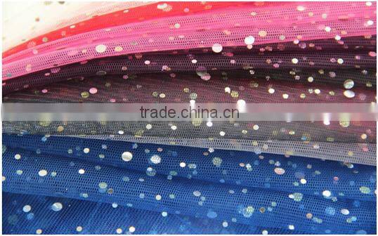 glitter sky blue organza tulle sequnie tulle for elsa dress