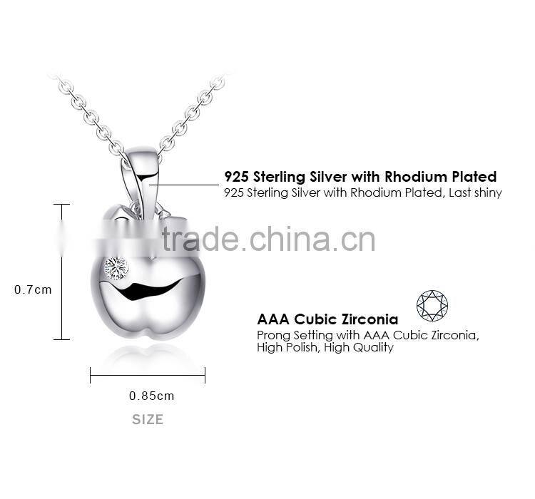Fashion Jewelry You are the Apple of my Eyes apple shape pendant necklace