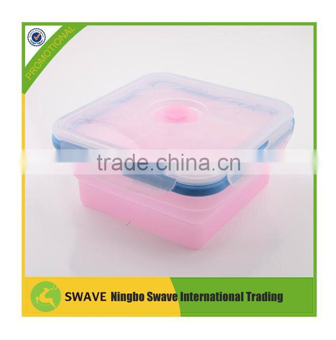 Square Collapsible silicon storage container