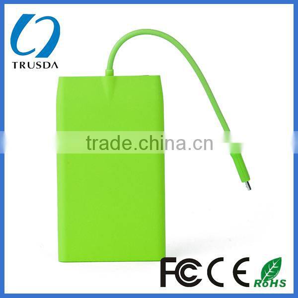 With cable external power bank for samsung galaxy s2